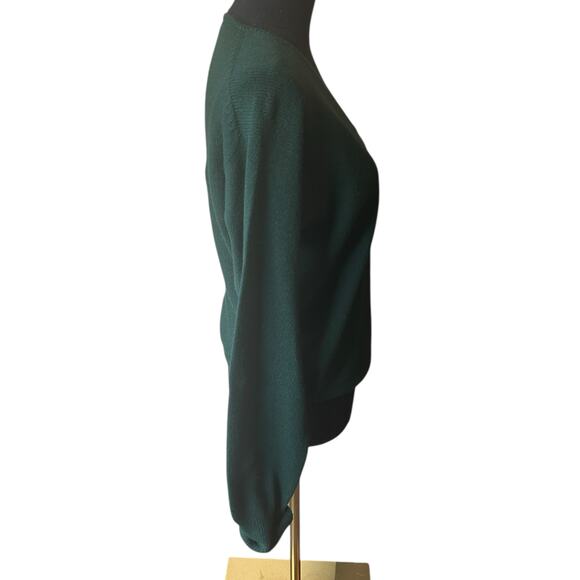 Vintage Forstmann 100% Cashmere Forest Green Sweater Women’s (M/L) Luxury Knit - Picture 2 of 4